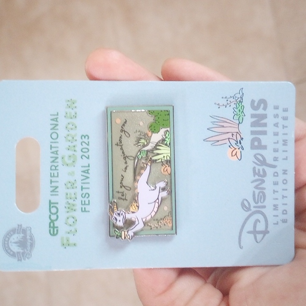 Disney Epcot Flower and Garden 2023 Figment Pin LR